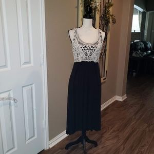 Soma Dress-Black with Lace Top-Medium
